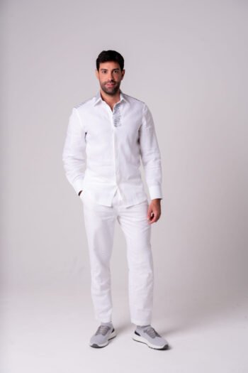 WHITE Embroidery LINEN