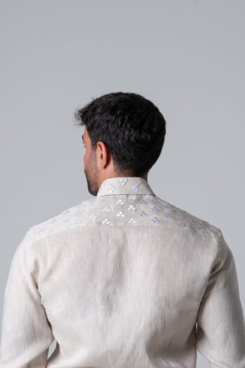 Beige Embroidery LINEN