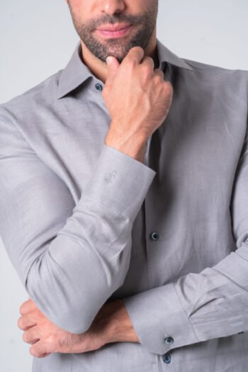Grey Plain Linen