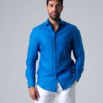 Royal Blue Plain Linen